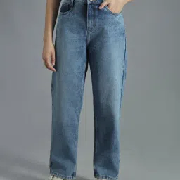 High Star Blue Regular Fit High Rise Jeans-image-70