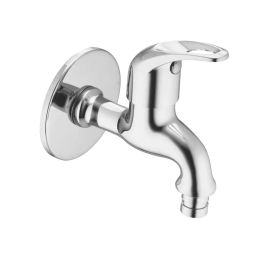 Jabra Washing Bib Cock Cosmo Series Brass Chrome Finish Wall Mount Silver-image-48
