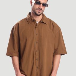Bene Kleed Men Oversized Fit Solid Spread Collar Pure Cotton Casual Shirt-picture-21