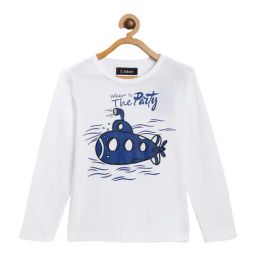 Ladore Kids White Cotton Printed T-Shirt-image-61