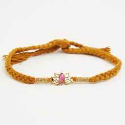 Fabindia Mustard Metal Rakhi-image-1