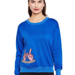 Belle Fille Blue Patchwork Sweatshirt-image-52