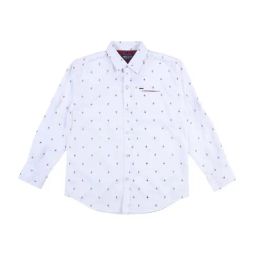 Gini & Jony Kids White Cotton Printed Shirt-image-51