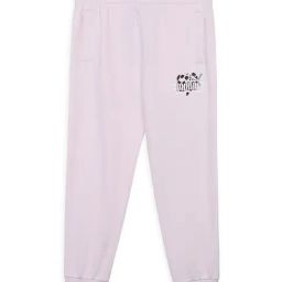 Puma Kids Light Pink Logo Print Sweatpants-image-81