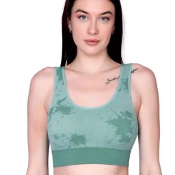Spiaty Green Elastane Printed Sports Bra-picture-45