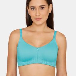 Zivame Blue Non-wired Non-padded Full Coverage  Bra-image-73