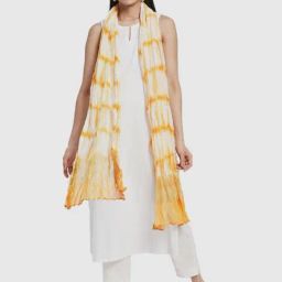 Fabindia Yellow Tie & Dye Dupatta-image-7