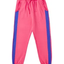 Cub McPaws Kids Pink & Blue Cotton Color Block Trackpants-image-33