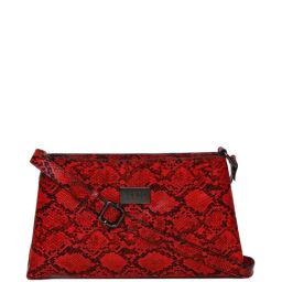 KLEIO Red Textured Medium Shoulder Bag-image-89