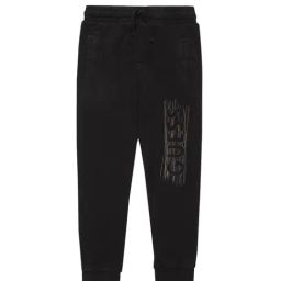 Guess Kids Jet Black A996 Logo Regular Fit Joggers-image-96