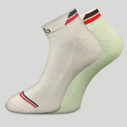 bigbanana Pack Of 2Solid Multicolor Ankle Length Socks-image-3
