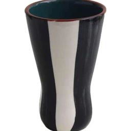 Glass Shape Black And White Ceramic Vase-17