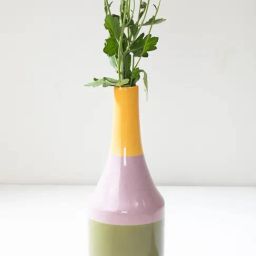 Motley Multi-Colored Ceramic Vase-11