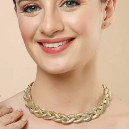 Karatcart Gold Plated Omega Chain Necklace For Women-29