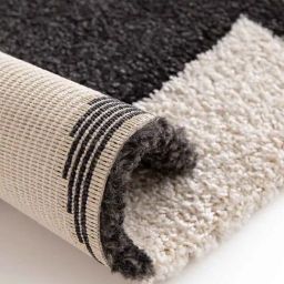 Obsessions Black & Cream Non-Shedding Abstract Carpet - Medium image 5