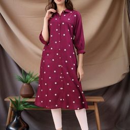 Moda Rapido Yoke Design Shirt Collar Cotton Straight Kurta-picture-10