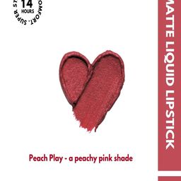 KALLOS VANITY Lip Plush Long Wear & Non-Drying Liquid Lipstick - 3 ml - Peach Play image 2