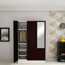 Godrej Interio Slimline Blend 3-Door Steel Almirah, Russet (1-Year Warranty, 1 Locker, 3 Drawers)-image-89