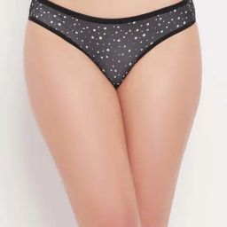 Clovia Black Polka Dots Bikini Panty-image-10