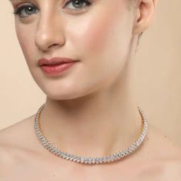 Karatcart Gold Plated Omega Chain Necklace For Women-image-57