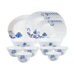 Borosil Fluted Series White Opalware Dinner Set - 27 Pieces-42