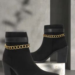 Elle Women's Black Casual Booties-image-66