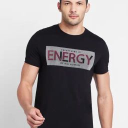 Being Human Black Regular Fit Printed T-Shirt-image-45