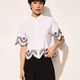 Only White Cotton Self Design Short Sleeves Shirt-image-19