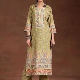 Libas Yellow Printed Straight Kurta-image-61