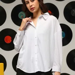 Campus Sutra White Regular Fit Shirt-picture-5