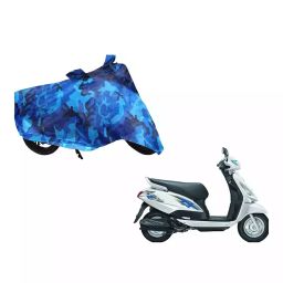 Auto Pearl Waterproof Two Wheeler Cover For Suzuki Swish 125 (Blue)-image-101