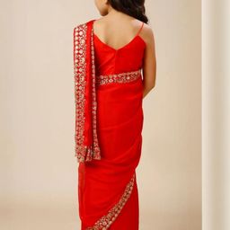 VADLI FASHION Red NA Silk Blend Sarees-image-43