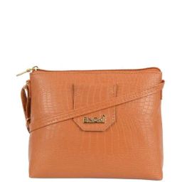 Enoki by Baggit Tan Textured Medium Sling Handbag-image-13
