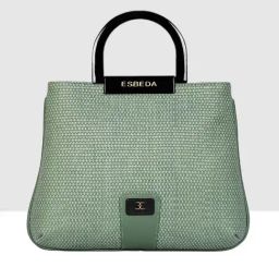 Esbeda Green Textured Medium Handbag-16