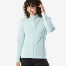 QUECHUA By Decathlon Green Plain Fleece Jacket-picture-15