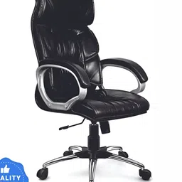 Oakcraft Black Leatherette Adjustable Seat Height Study Arm Chair-23