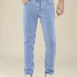 Being Human Blue Cotton Slim Fit Solid Jeans-image-57