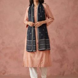 Fabindia Black Printed Stole-image-92