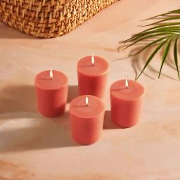 Living Scapes by Pantaloons Peach White Lily & Amber Scented Candles - Set of 4-25