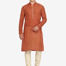 THE KURTA COMPANY Men Ethnic Motifs Thread Work Kurta-picture-53