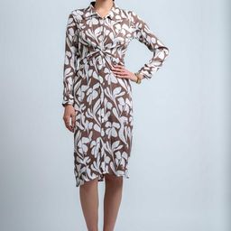 The Roadster Lifestyle Co.Women Printed Point Collar Shirt Dress-image-56