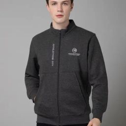 Cantabil Charcoal Black Regular Fit Sweatshirt-image-57