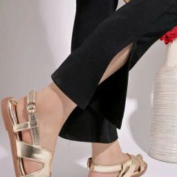 Shoetopia Kids Gold Back Strap Sandals-image-96