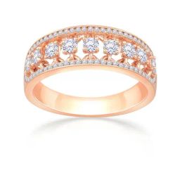 Malabar Gold and Diamonds 18k Rose Gold Diamond Ring for Women-picture-3