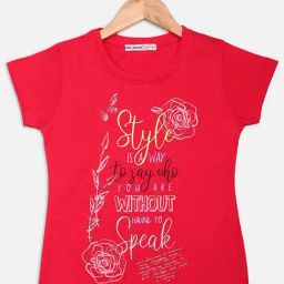 NINS MODA Kids Magenta Pink Printed Top-image-6