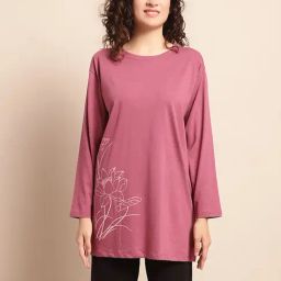 Kanvin Lavender Printed Tunic-image-36