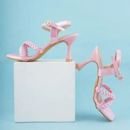 Scentra Women's SPAIN Pink Ankle Strap Stilettos-image-48