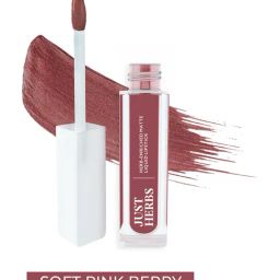 JUST HERBS Herb-Enriched Matte Liquid Lipstick Soft Pink Berry - 2 ml-23