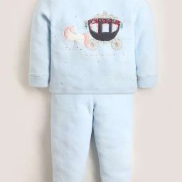Cherry Crumble By Nitt Hyman Kids Sky Blue Embroidered Full Sleeves T-Shirt Set-image-45