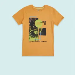 Pantaloons Junior Orange Cotton Printed T-Shirt-picture-8